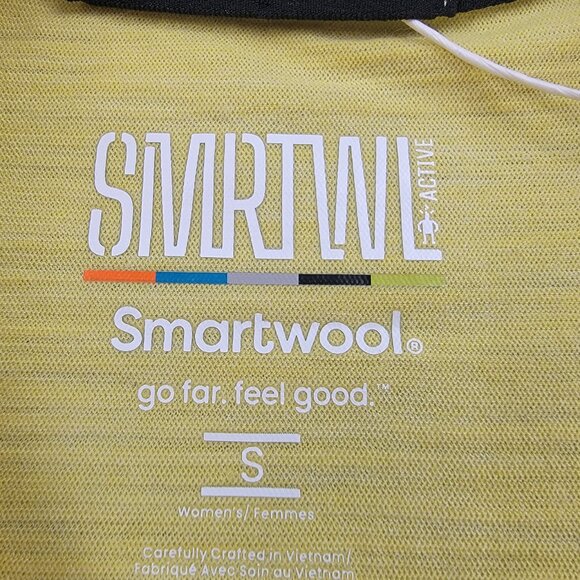 Smartwool Go Far Feel Good Active Muscle Tank Womens Size Small Canary Yellow - Picture 4 of 13